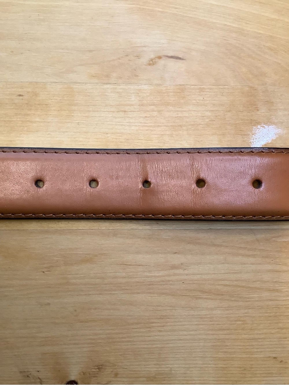 VINTAGE Italian Style Tan Croc Embossed Faux Leather Dress Belt 38 - Picture 6 of 9